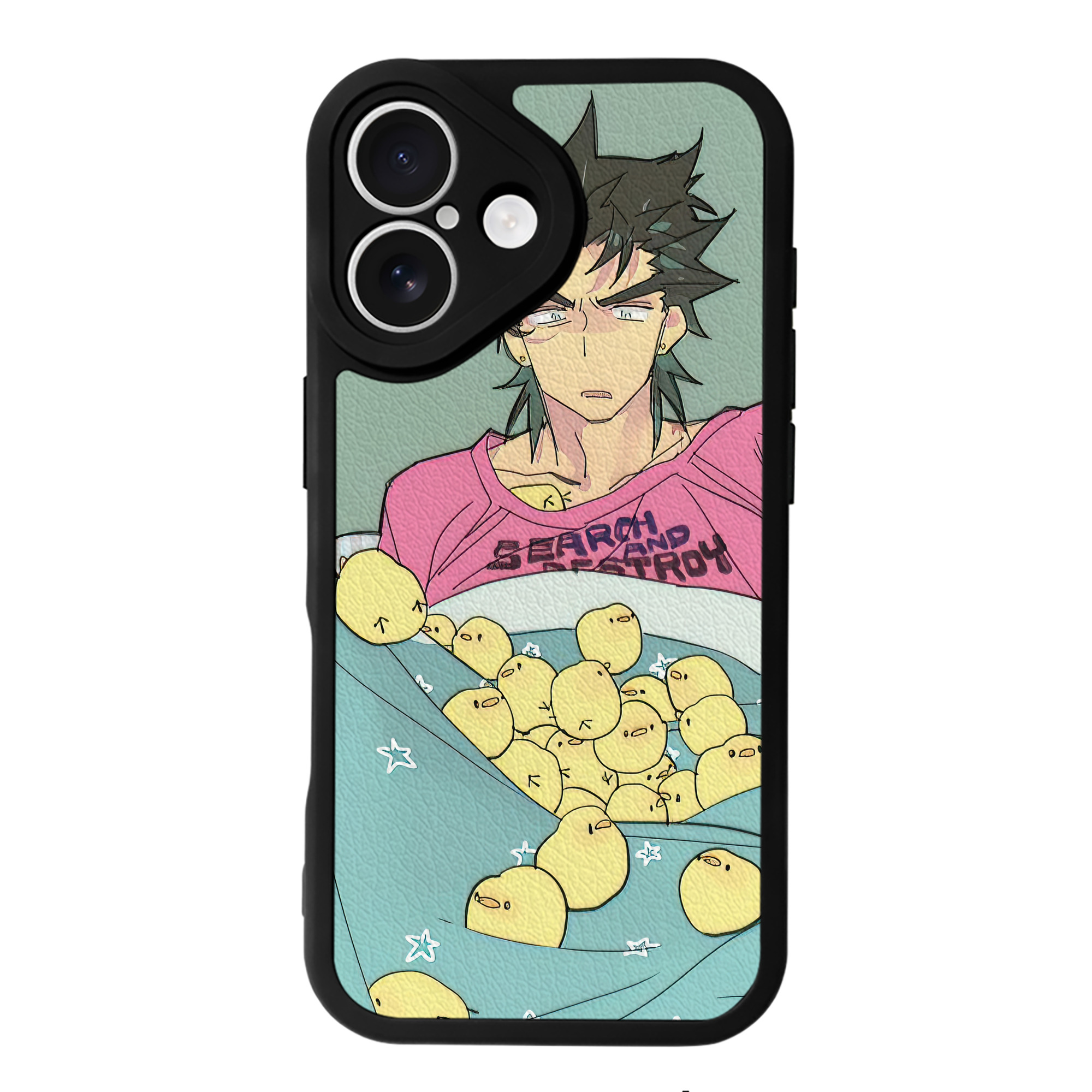 （画像用） ジョジョの奇妙な冒険 JoJo's Bizarre Adventure 【iPhone 16シリーズ対応】シリコンスマホケース（レザー調） 材質：シリコン